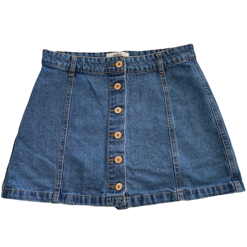 Button Up Jean Skirt